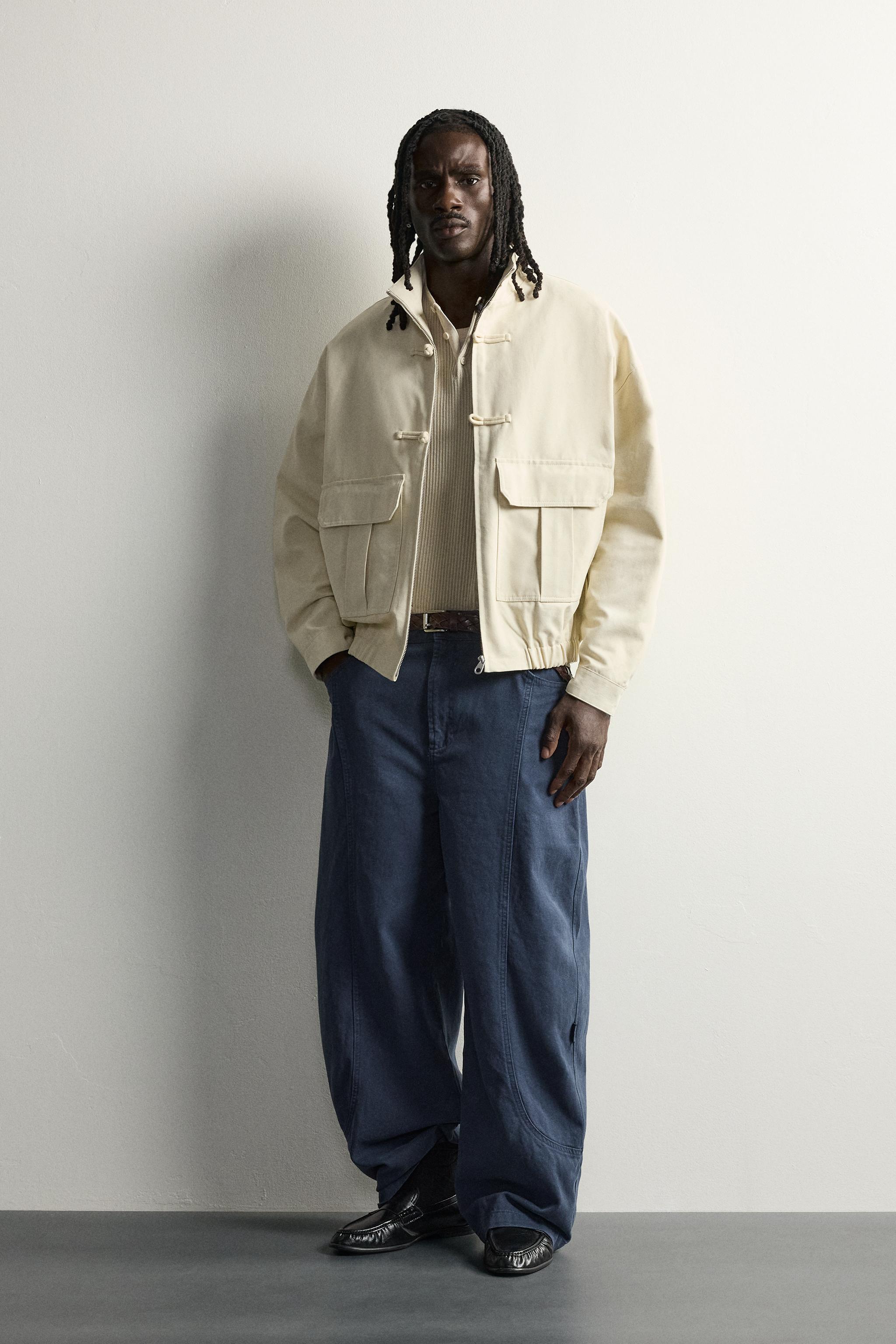 RELAXED FIT JACKET WITH KNOT FROG FASTENINGS